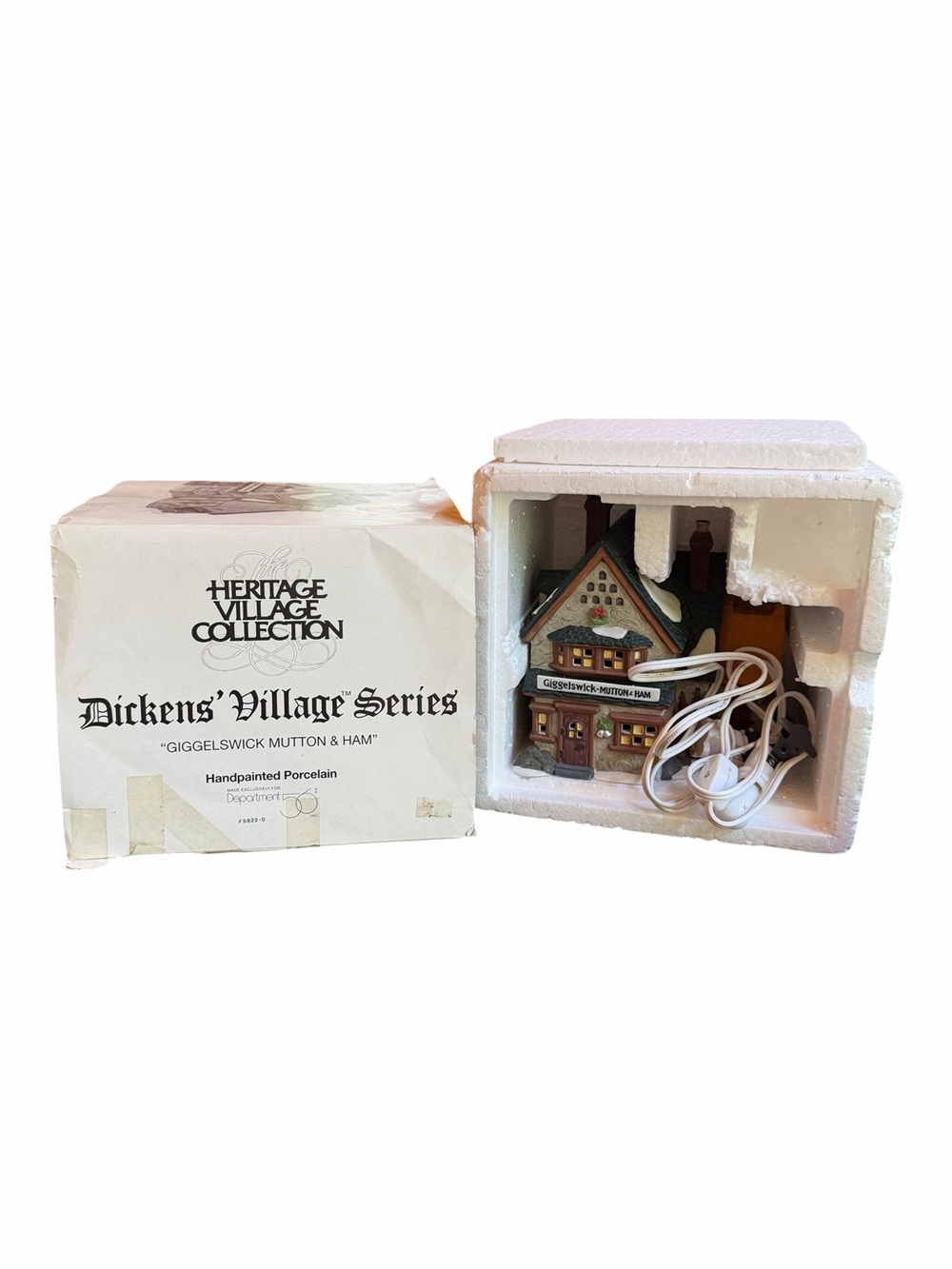 1994  Dept. 56 Heritage Village Dickens' Village Series "Giggelswick Mutton & Ha